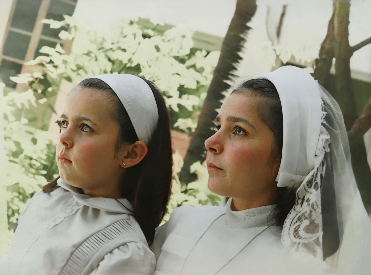 Restored photo with vibrant colors and repaired damage